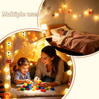 Sport Ball String Lights, 10FT 20LED Sport Fan Fairy Lights Decorations, alternate view 6