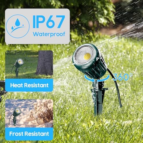 Spotlights Outdoor,120V Timer Remote Control,4 Pack, alternate view 6