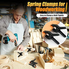 Spring Clamps, 3 Sizes Plastic Clips, Heavy Duty, Black, 10 Pcs in Black, alternate view 3