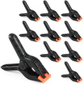 Spring Clamps, 4.5 Inch Plastic Clips, Heavy Duty, Black, 10 Pcs in Black