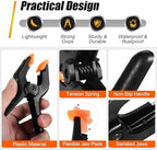 Spring Clamps, 4.5 Inch Plastic Clips, Heavy Duty, Black, 10 Pcs in Black, alternate view 4