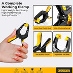Spring Clamps 4 inch - 10 Pack Plastic Clamps for Tarps, Backdrop, Balloon Arches & Pool Cover with 2 inch Max, alternate