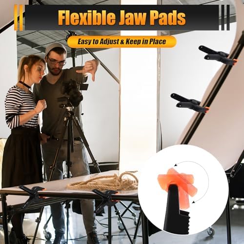 Spring Clamps, 6 Inch Plastic Clips, Heavy Duty, Black, 10 Pcs in Black, alternate view 6