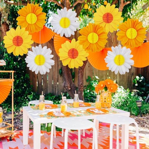 Spring Party Decorations Flower Party Decorations Pack of 9, alternate view 6
