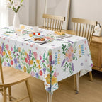 Spring Party Decorations - Spring Decorations for Home - 2 Pack Disposable Plastic Tablecloth | Floral, alternate view 2