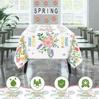 Spring Party Decorations - Spring Decorations for Home - 2 Pack Disposable Plastic Tablecloth | Floral, alternate view 4