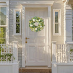 Spring Summer Wreaths for Front Door Artificial Rose Eucalyptus Berries Green Wreath Spring Summer Door Wreath, alternate