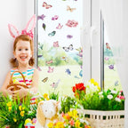 Spring Window Clings for Glass Windows Easter, 132pcs Flower Window Clings Butterfly Floral Decorations, 9, alternate view 4