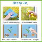 Spring Window Clings for Glass Windows Easter, 132pcs Flower Window Clings Butterfly Floral Decorations, 9, alternate view 7