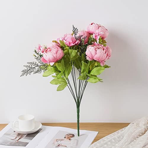 Springs Flowers Artificial Silk Peony Bouquets Wedding Home Decoration, Pack of 1 (Spring Light Pink) in Spring, alternate