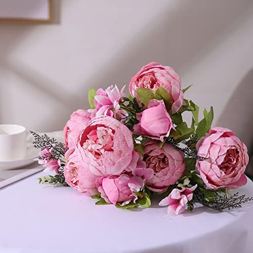 Springs Flowers Artificial Silk Peony Bouquets Wedding Home Decoration, Pack of 1 (Spring Light Pink) in Spring, alternate