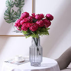 Springs Flowers Artificial Silk Peony Bouquets Wedding Home Decoration, Pack of 1 (Spring Hot Pink) in Spring, alternate view
