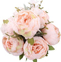 Springs Flowers Artificial Silk Peony Bouquets Wedding Home Decoration, Pack of 1 (Spring Pure Pink) in Spring