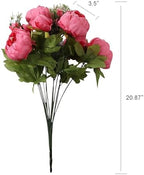 Springs Flowers Artificial Silk Peony Bouquets Wedding Home Decoration, Pack of 1 (Spring Pink) in Spring Pink, alternate