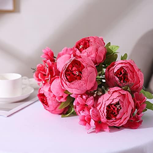 Springs Flowers Artificial Silk Peony Bouquets Wedding Home Decoration, Pack of 1 (Spring Pink) in Spring Pink, alternate