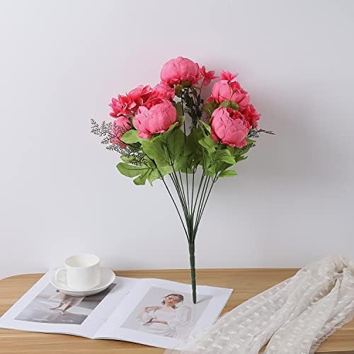Springs Flowers Artificial Silk Peony Bouquets Wedding Home Decoration, Pack of 1 (Spring Pink) in Spring Pink, alternate