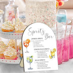 Spritz Bar Sign Sign, Spritz Bar Sign for Wedding Party, Cocktail Signs for Bride Shower, Cocktail Recipe Card, alternate