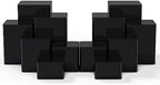 Square Acrylic Risers Display Stands, Black, 12 Pcs in Black