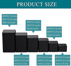 Square Acrylic Risers Display Stands, Black, 12 Pcs in Black, alternate view 2