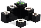 Square Acrylic Risers Display Stands, Black, 12 Pcs in Black, alternate view 5