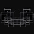 Square Acrylic Risers Display Stands, Clear, 12 in Clear