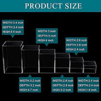 Square Acrylic Risers Display Stands, Clear, 12 in Clear, alternate view 2