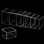 Square Acrylic Risers Display Stands, Clear, 12 in Clear, alternate view 3