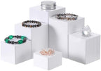 Square Acrylic Risers Display Stands, White, 12 Pcs in White, alternate view 5