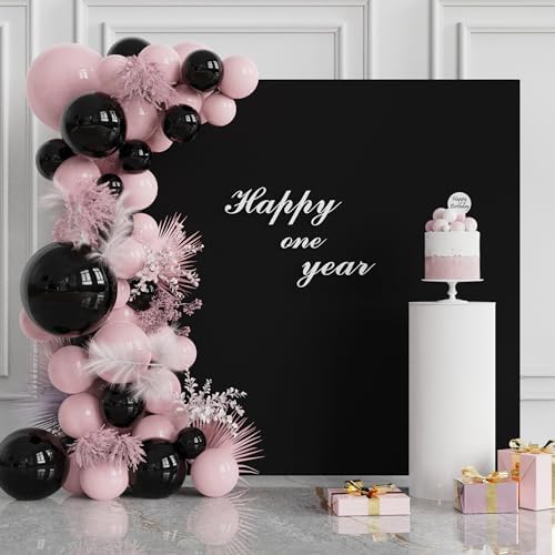 Square Backdrop Cover Black Square Wedding Arch Cover, 6.6x6.6FT in 6.6 x 6.6 FT in Black, alternate view 2