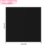 Square Backdrop Cover Black Square Wedding Arch Cover, 6.6x6.6FT in 6.6 x 6.6 FT in Black, alternate view 3
