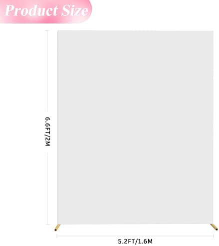 Square Backdrop Cover White Square Wedding Arch Cover, 6.6x5.2FT in 6.6x5.2FT, alternate view 3