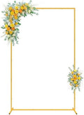 Square Backdrop Stand Gold Metal Wedding Arch Stand 6.6FT x 4FT