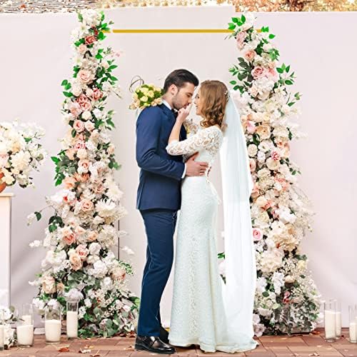 Square Backdrop Stand Gold Metal Wedding Arch Stand 6.6FT x 4FT, alternate view 2