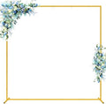 Square Backdrop Stand Gold Metal Wedding Arch Stand 6.6FT x 6.6FT