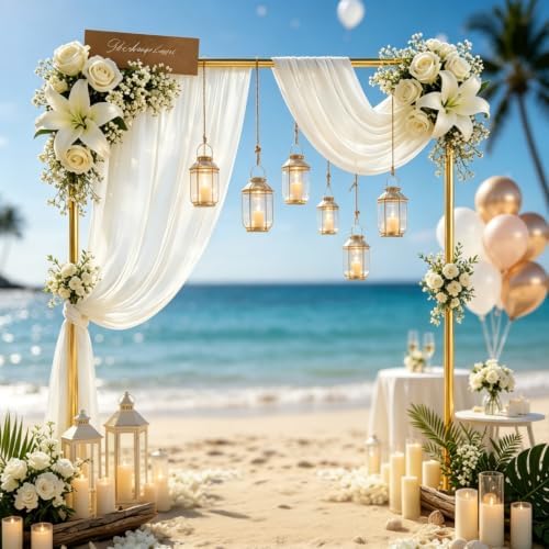Square Balloon Arch Stand 6.6FT Metal Party Backdrop Frame 2-in-1 Wedding Arch for Birthday Baby Shower Decor in, alternate