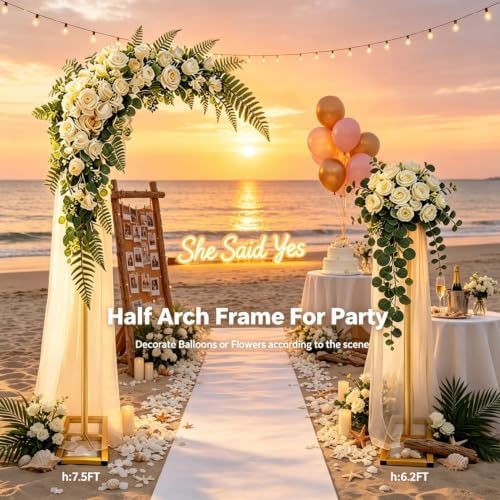 Square Balloon Arch Stand 6.6FT Metal Party Backdrop Frame 2-in-1 Wedding Arch for Birthday Baby Shower Decor in, alternate