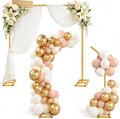 Square Balloon Arch Stand 6.6FT Metal Party Backdrop Stand 2-in-1 Dual-use