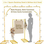 Square Balloon Arch Stand 6.6FT Metal Party Backdrop Stand 2-in-1 Dual-use, alternate view 4