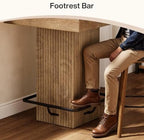 Square Bar Table, Kitchen Dining Table, Industrial Counter Height Pub Cocktail Table Home Bar Unit with Metal, alternate view