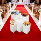Square Column Pedestal Stands for Party,5pcs Pedestal Display Plinth Pillars, Metal Party Stands Decor, Cake, alternate view