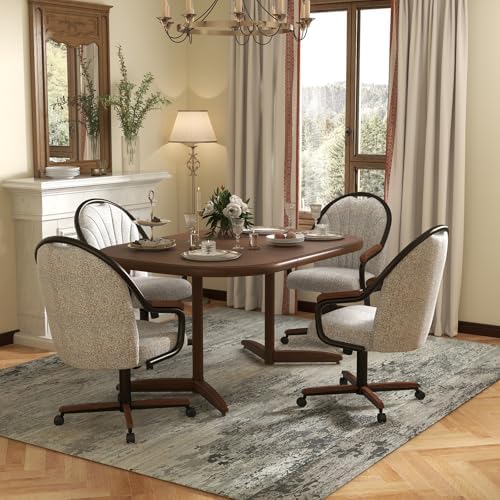 Square Round Extendable Table for 4 Person and 6 Person - Walnut, alternate view 3