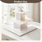 Square Stable Spacious Cupcake Stand (2pcs) in White, alternate view 2