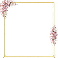 Square Wedding Arch Backdrop Stand Gold Metal Arch 7.2FT x 6.6FT