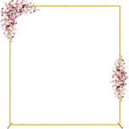 Square Wedding Arch Backdrop Stand Gold Metal Arch 7.2FT x 6.6FT