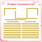 Square Wedding Arch Backdrop Stand Gold Metal Arch 7.2FT x 6.6FT, alternate view 4