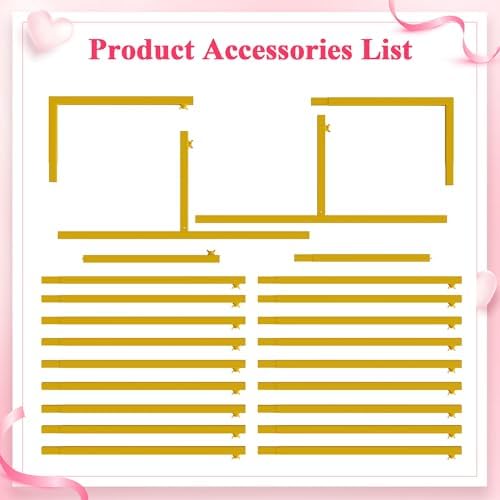 Square Wedding Arch Backdrop Stand Gold Metal Arch 7.2FT x 6.6FT, alternate view 4