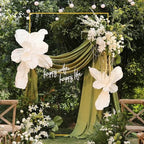 Square Wedding Arch Backdrop Stand Gold Metal Arch 7.2FT x 6.6FT, alternate view 5