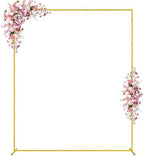 Square Wedding Arch Backdrop Stand Gold Metal Arch 7.2FT x 6FT