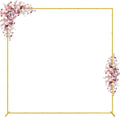 Square Wedding Arch Backdrop Stand Gold Metal Arch 7.2FT x 7.2FT