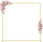 Square Wedding Arch Backdrop Stand Gold Metal Arch 7.2FT x 7.2FT
